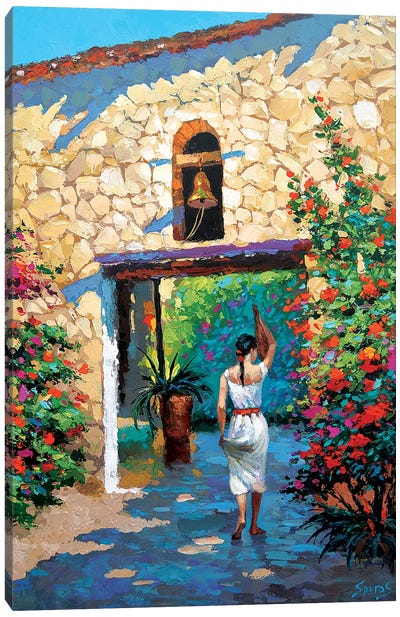 Mexican Girl With Jug Canvas Art Print - Dmitry Spiros
