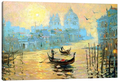 Morning In Venice II Canvas Art Print - Artists Like Monet