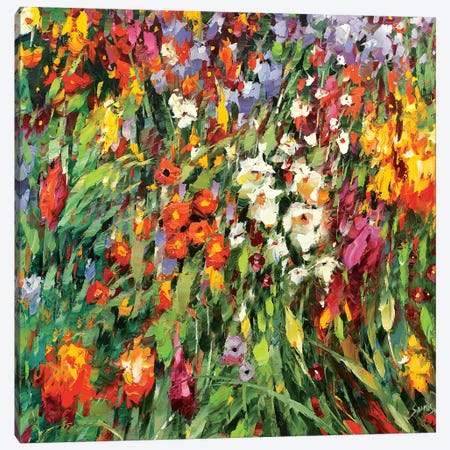 Mosaic Flowers II Canvas Print #DMT116} by Dmitry Spiros Canvas Art Print