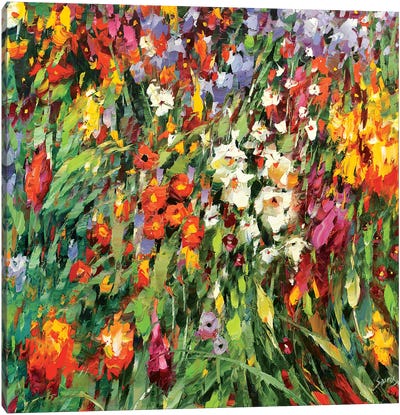 Mosaic Flowers II Canvas Art Print - Dmitry Spiros