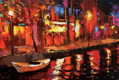 Night Contemplation by Dmitry Spiros framed canvas print
