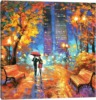 Nocturnal Fragrance Canvas Art Print - Rain Inspired