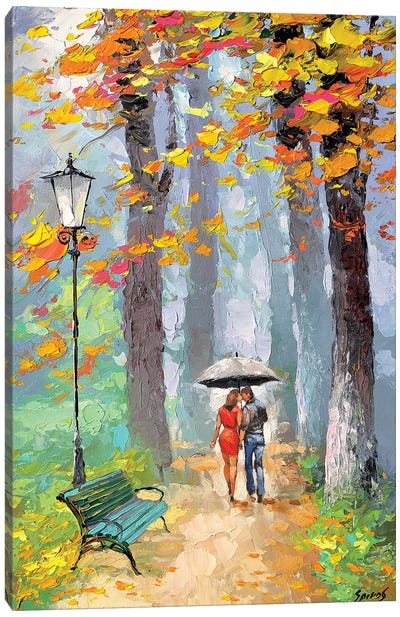 Autumn Kiss Canvas Art Print - Weather Art