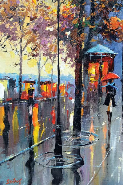 Parisian Sketch by Dmitry Spiros framed canvas print