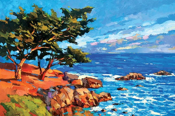 Dmitry Spiros: Pine Tree At Dawn by Dmitry Spiros