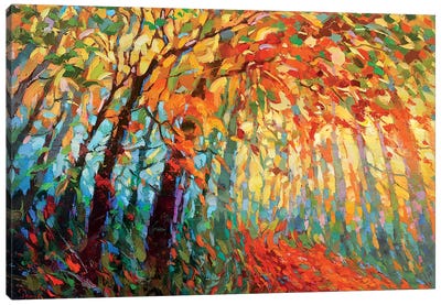 Autumn Lace Canvas Art Print - Intense Impressionism