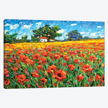Poppies Afternoon Canvas Print #DMT141} by Dmitry Spiros Art Print