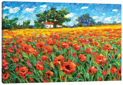 Poppies Afternoon Canvas Art Print - Dmitry Spiros