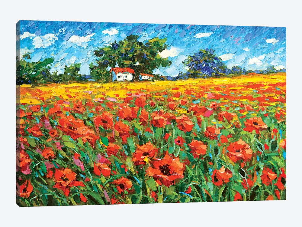 Poppies Afternoon by Dmitry Spiros 1-piece Canvas Wall Art
