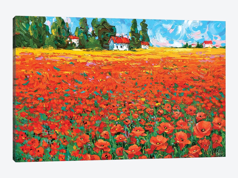 Poppy Field by Dmitry Spiros 1-piece Canvas Art