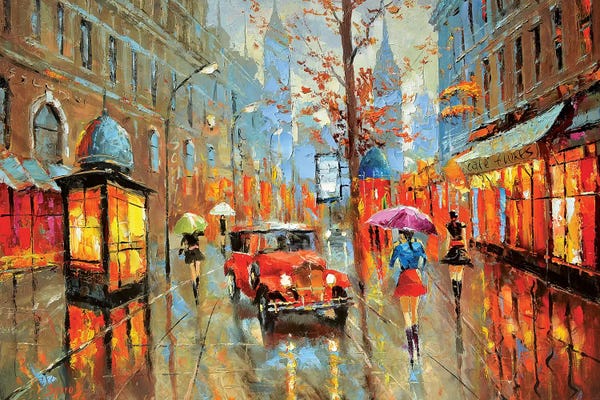 Dmitry Spiros: Rainy Boulevard by Dmitry Spiros