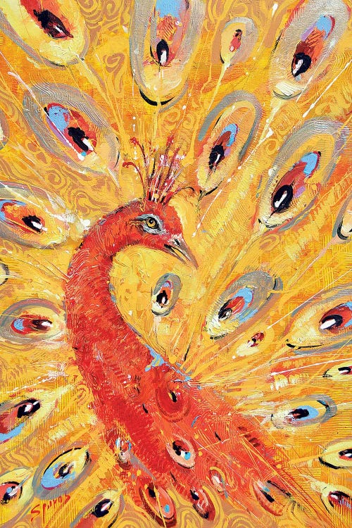 Red Peacock by Dmitry Spiros wall art