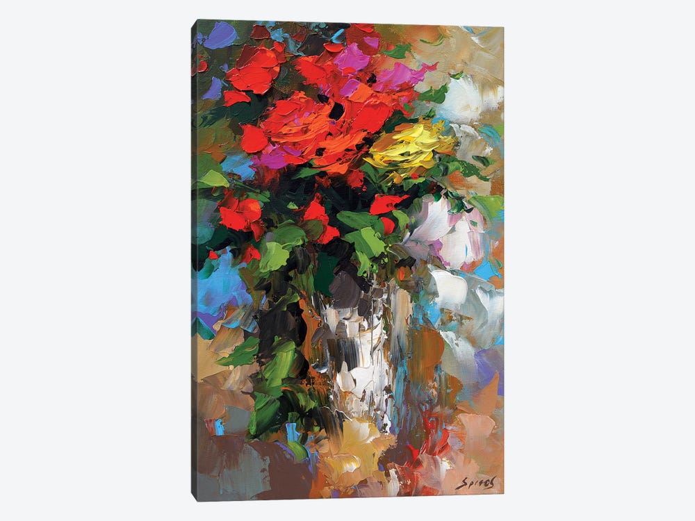 Roses I by Dmitry Spiros 1-piece Canvas Artwork