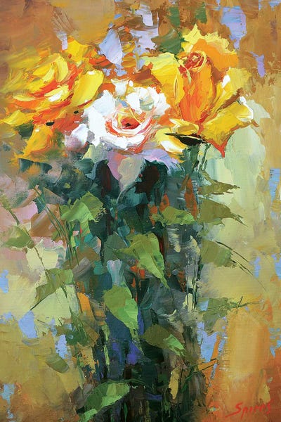 Roses II by Dmitry Spiros framed canvas print