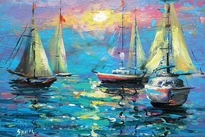 Sail by Dmitry Spiros framed canvas print