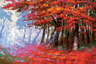 Scarlet Autumn by Dmitry Spiros framed canvas print
