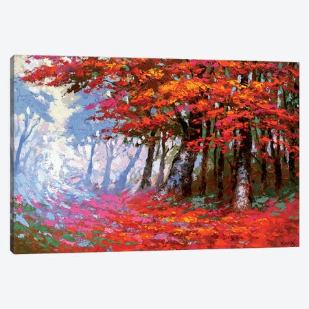 Scarlet Autumn Canvas Print #DMT158} by Dmitry Spiros Canvas Artwork