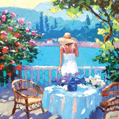 Summer Balcony by Dmitry Spiros framed canvas print