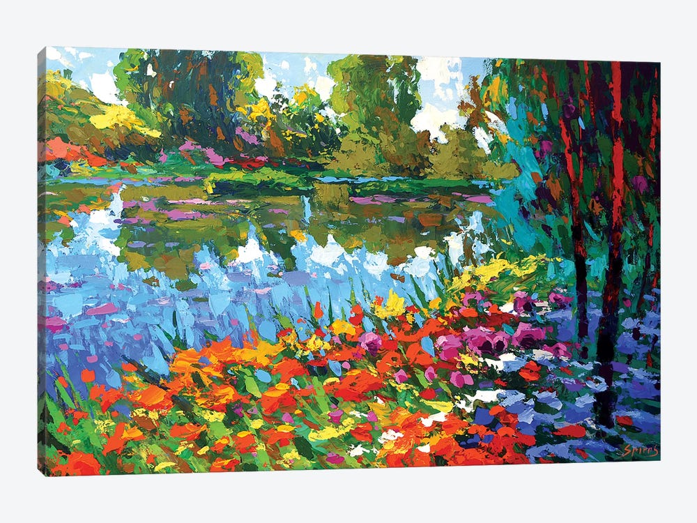 Summer Pond by Dmitry Spiros 1-piece Canvas Art Print