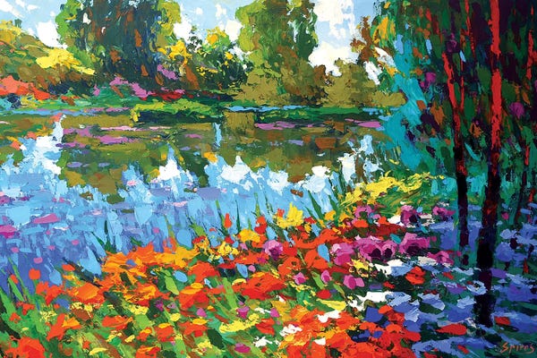 Dmitry Spiros: Summer Pond by Dmitry Spiros