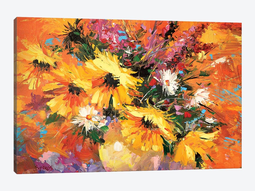 Sunflowers by Dmitry Spiros 1-piece Canvas Art