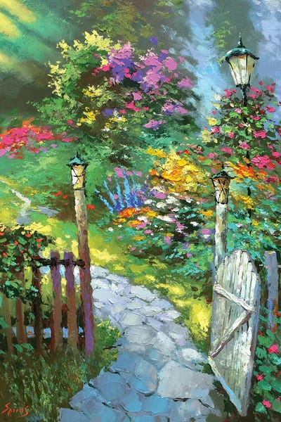 Sunrise In The Garden by Dmitry Spiros framed canvas print