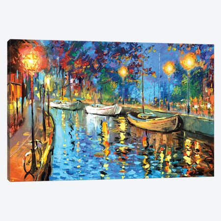 The Lights Of The Sleeping City Canvas Print #DMT172} by Dmitry Spiros Canvas Wall Art