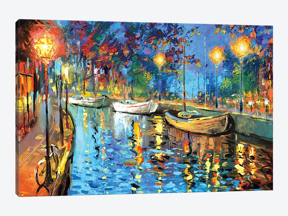 The Lights Of The Sleeping City by Dmitry Spiros 1-piece Canvas Wall Art