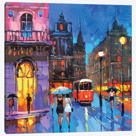 The Smell Of The Night City Canvas Print #DMT173} by Dmitry Spiros Canvas Artwork