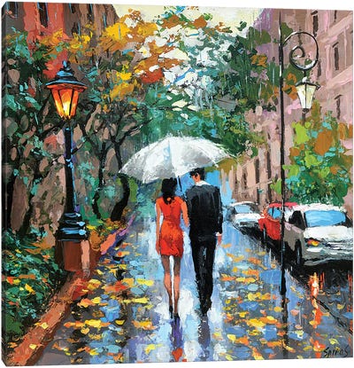 Today Is Rainy Canvas Art Print - Dmitry Spiros