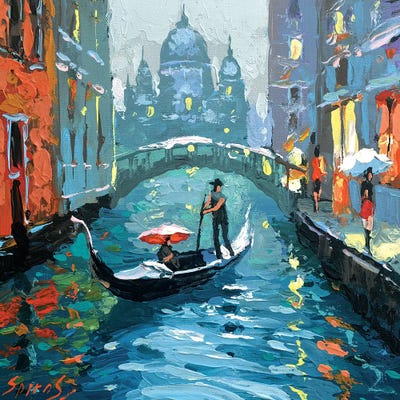Venetian Canals by Dmitry Spiros framed canvas print