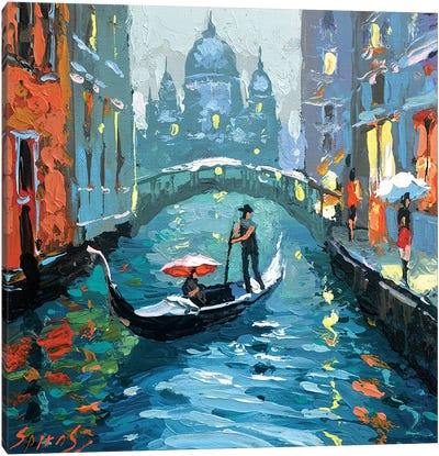 Venetian Canals Canvas Art Print - Dmitry Spiros