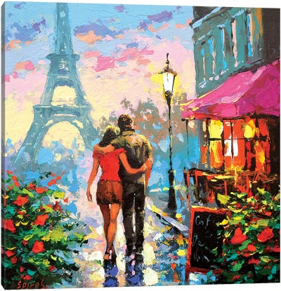 Walking Around The City Canvas Art Print - The Eiffel Tower