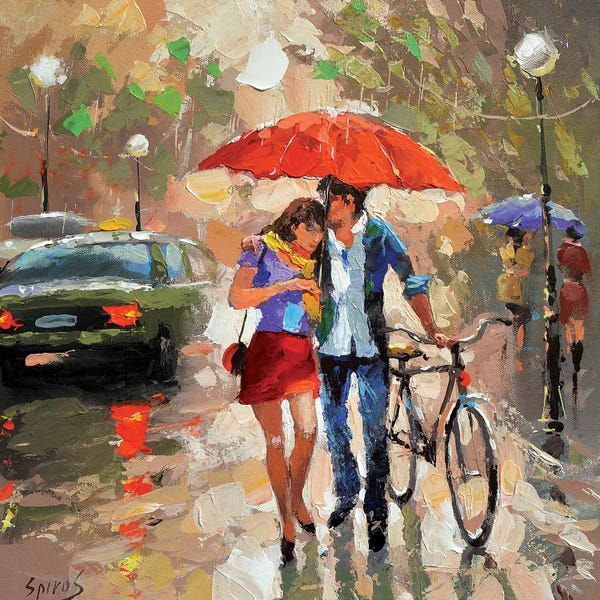 Dmitry Spiros: Walking In The Rain by Dmitry Spiros