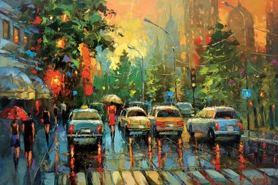 Warm Rain by Dmitry Spiros framed canvas print