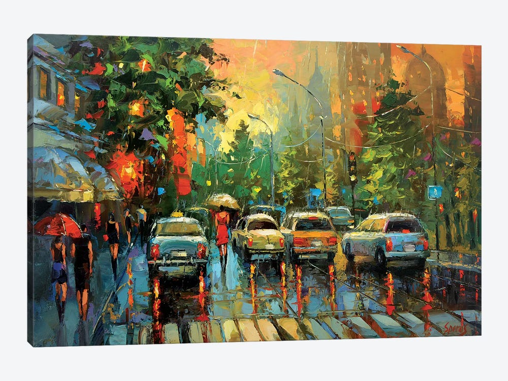 Warm Rain by Dmitry Spiros 1-piece Canvas Artwork