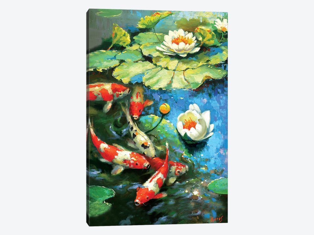 Water Lily - Sunny Pond I 1-piece Canvas Art Print