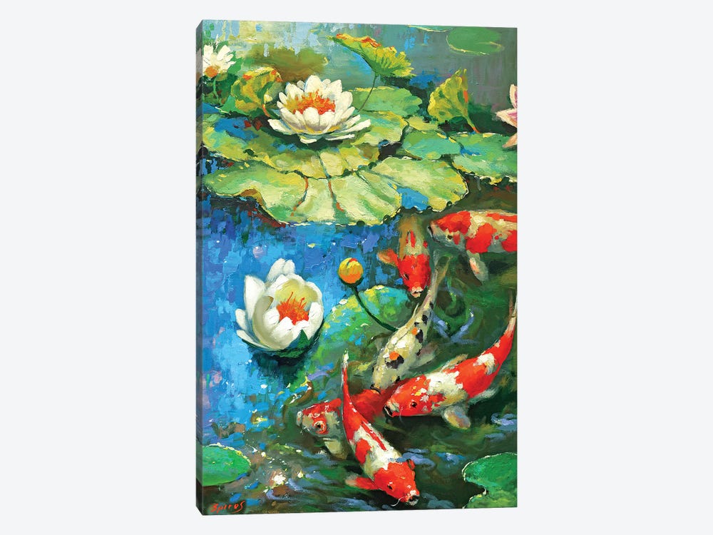Water Lily - Sunny Pond II by Dmitry Spiros 1-piece Canvas Wall Art