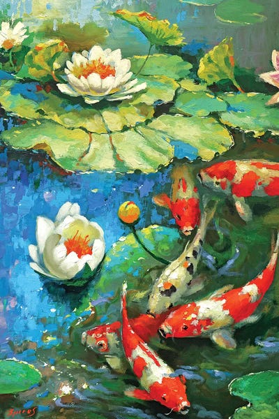 Dmitry Spiros: Water Lily - Sunny Pond II by Dmitry Spiros