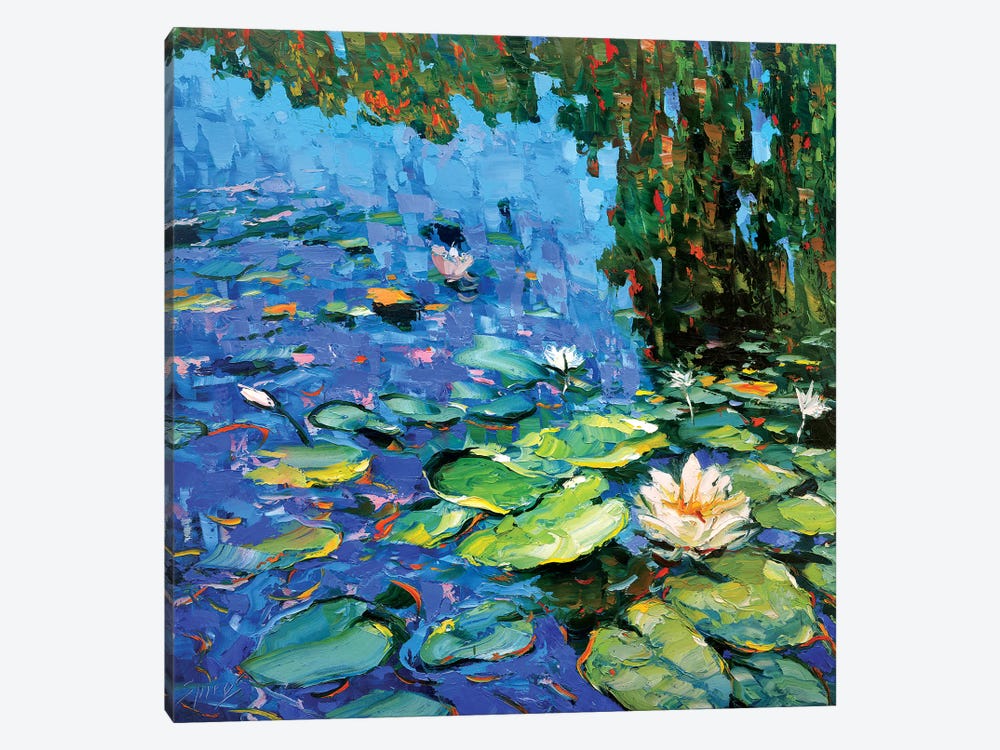 Blooming Water Lilies by Dmitry Spiros 1-piece Canvas Print