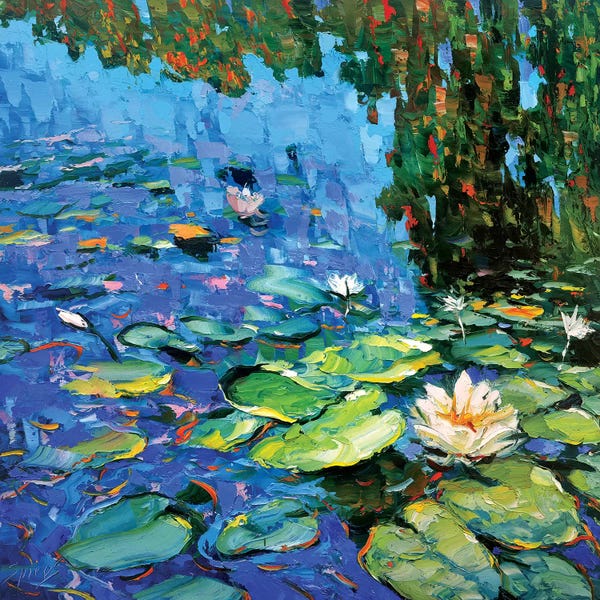 Dmitry Spiros: Blooming Water Lilies by Dmitry Spiros