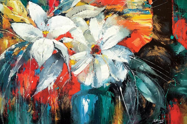 Dmitry Spiros: White Flowers by Dmitry Spiros