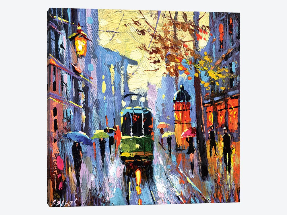 A Lonely Tram by Dmitry Spiros 1-piece Canvas Art Print