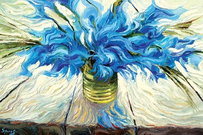 Blue Bouquet by Dmitry Spiros framed canvas print
