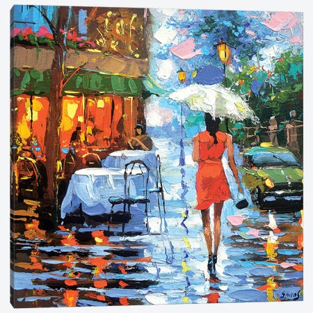 Rainy Rendezvous Canvas Print #DMT204} by Dmitry Spiros Canvas Art Print