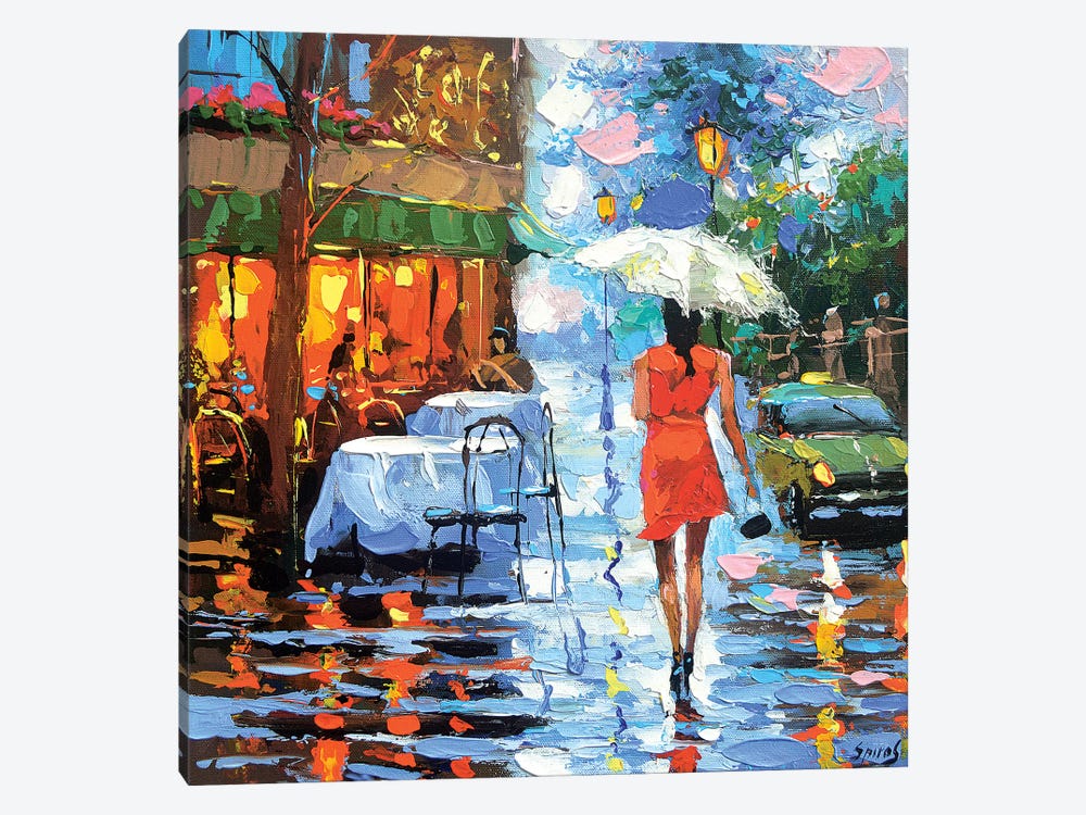 Rainy Rendezvous by Dmitry Spiros 1-piece Canvas Print