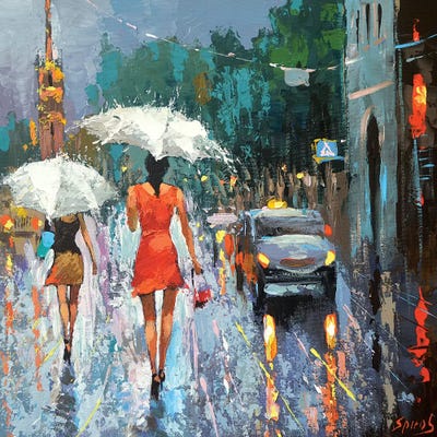 Summer Rain by Dmitry Spiros framed canvas print