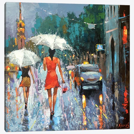 Summer Rain Canvas Print #DMT205} by Dmitry Spiros Art Print