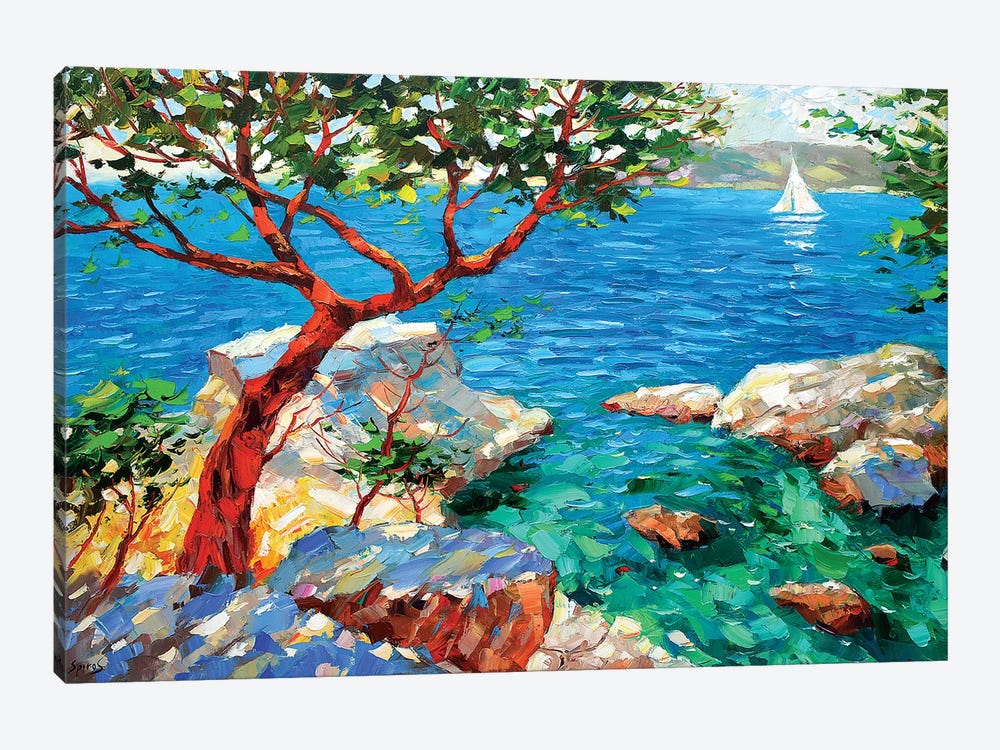 The View Of The Azure Bay by Dmitry Spiros 1-piece Canvas Artwork