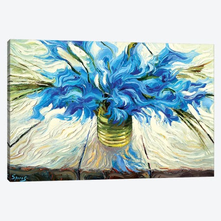 Blue Bouquet Canvas Print #DMT20} by Dmitry Spiros Canvas Artwork